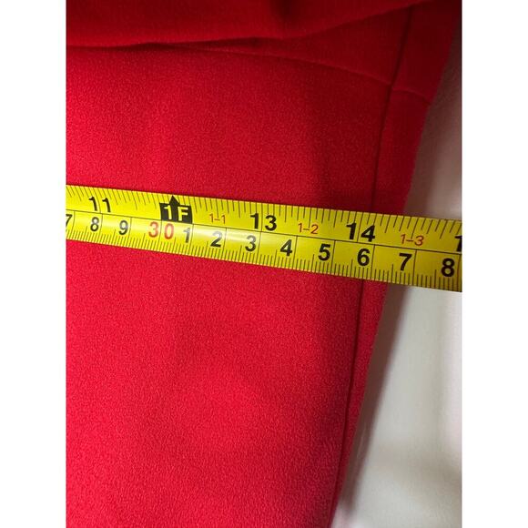 Shoshana Size 8 Red Puff Off the Shoulder Janessa Midi Dress Vacation Birthday - Picture 11 of 16